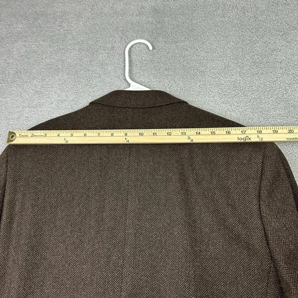 Brooks Brothers 346 Blazer Mens 41R Brown Herringbone Wool Suit Jacket READ - Picture 9 of 14
